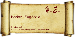 Haász Eugénia névjegykártya
